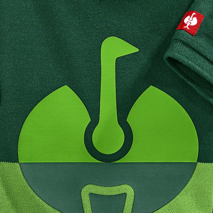 Överdelar: e.s. Pique-Shirt colourblock, barn + grön/sjögrön 2