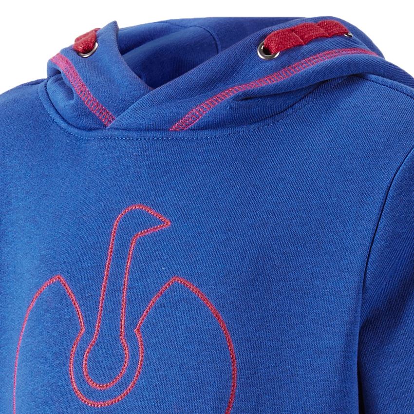 Överdelar: Hoody-Sweatshirt e.s.motion 2020, barn + kornblå/eldröd 2