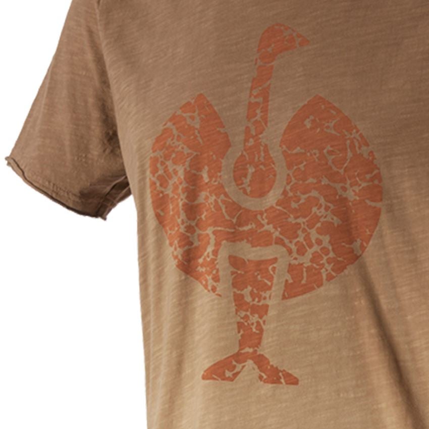 Överdelar: e.s. T-Shirt workwear ostrich + ljusbrun vintage 2