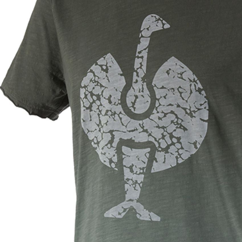 Överdelar: e.s. T-Shirt workwear ostrich + kamouflagegrön vintage 2