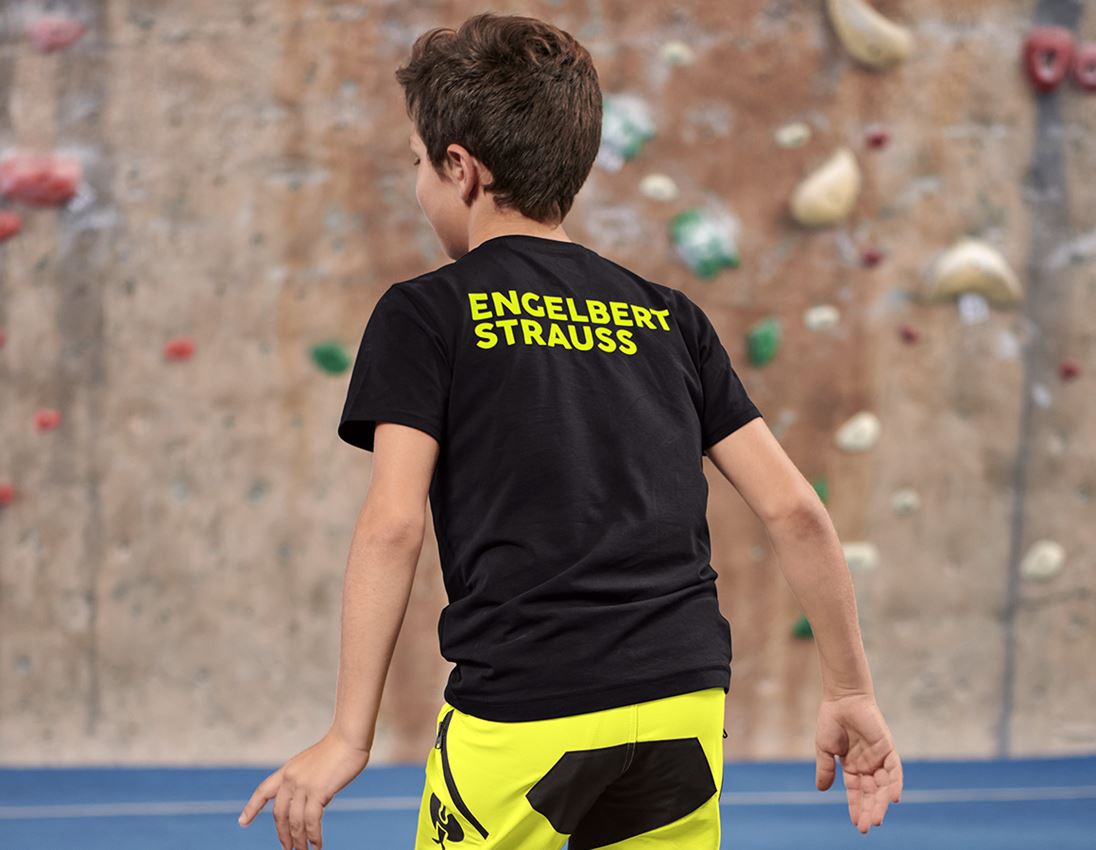 Shirts, Pullover & more: T-Shirt e.s.trail, children's + black/acid yellow 1