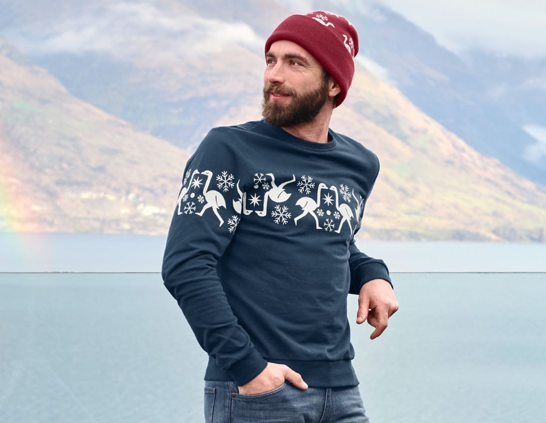 Accessoarer: e.s. Norge-sweatshirt + skuggblå