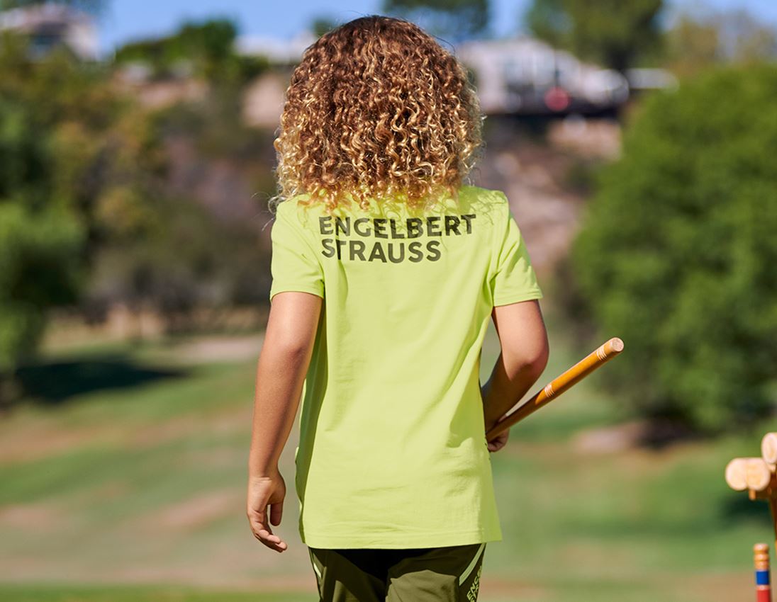 Överdelar: T-Shirt e.s.trail graphic, barn + enegrön/limegrön 1