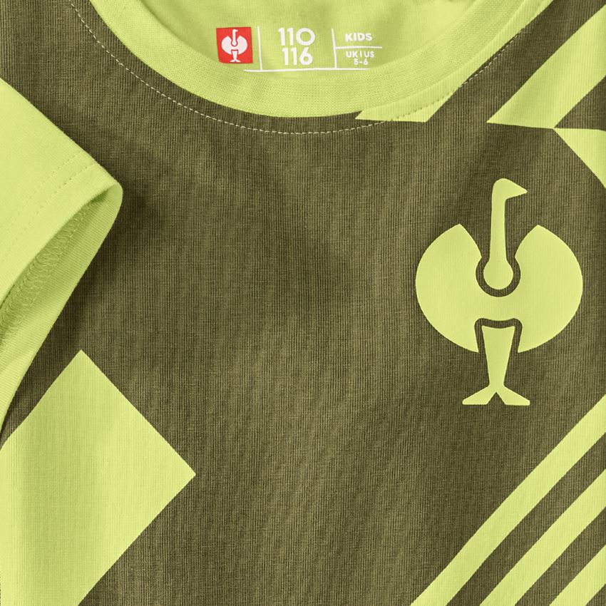Teman: T-Shirt e.s.trail graphic, barn + enegrön/limegrön 2