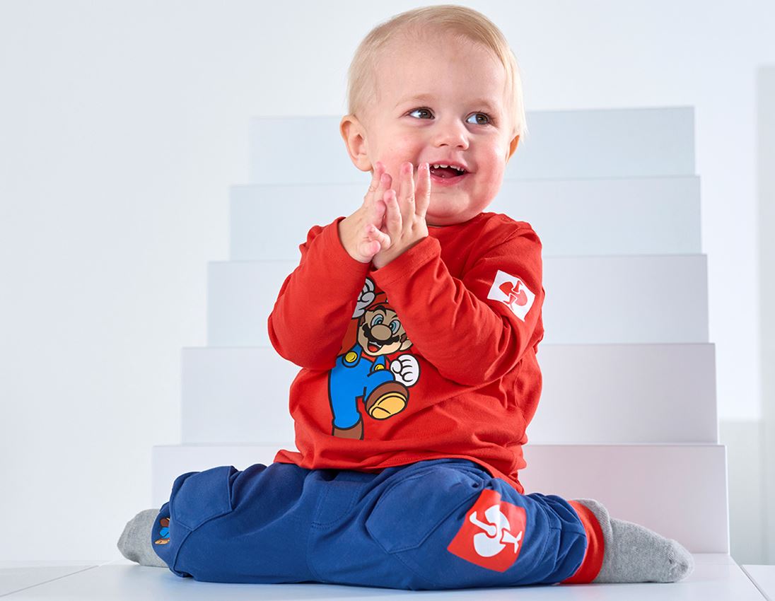Accessoarer: Super Mario pyjamasset baby + alkaliblå/strauss röd