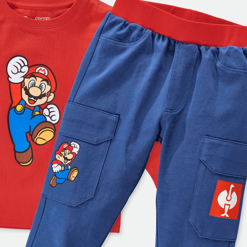 Accessoarer: Super Mario pyjamasset baby + alkaliblå/strauss röd 2