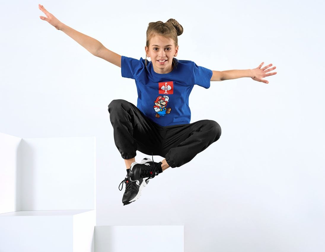 Samarbeten: Super Mario T-shirt, barn + alkaliblå 1