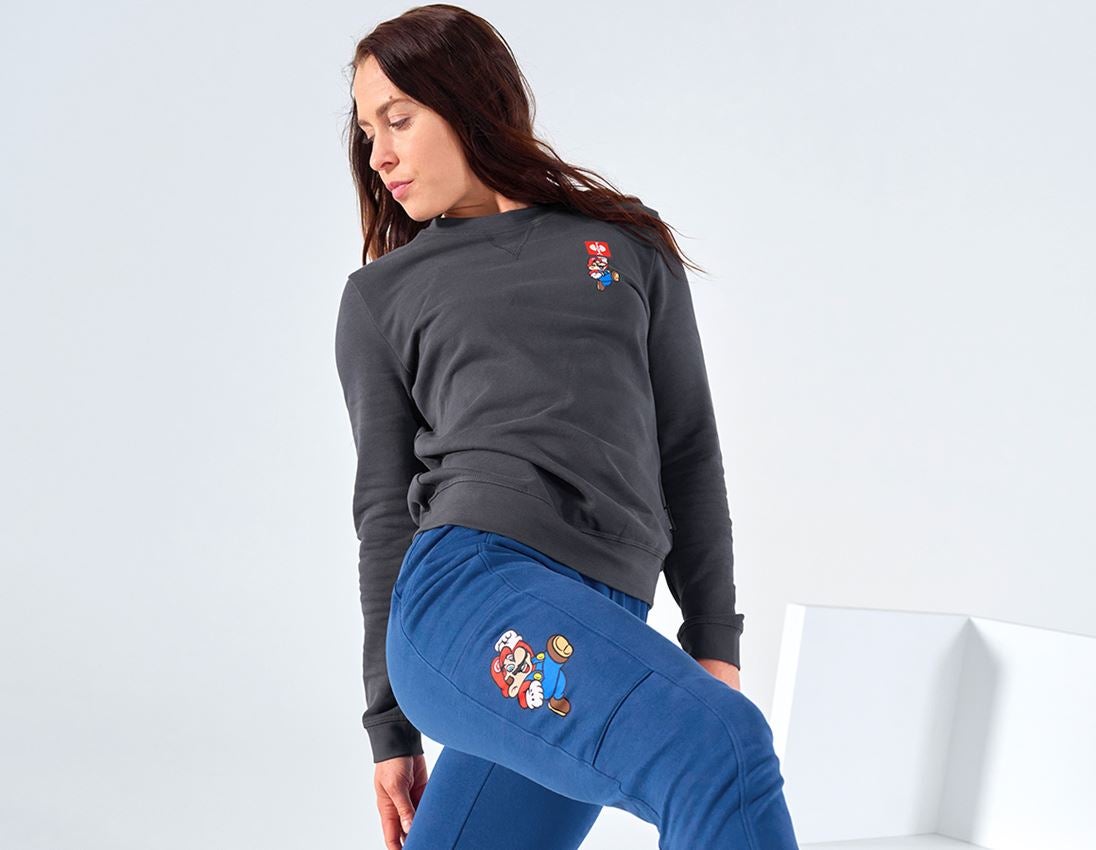 Shirts, Pullover & more: Super Mario Sweatshirt, ladies' + anthracite 1