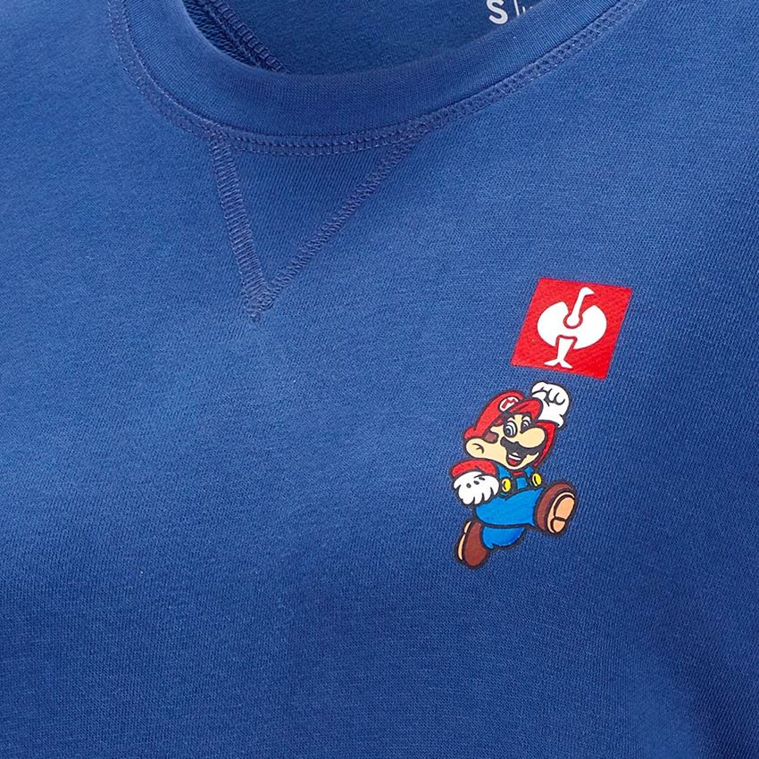 Överdelar: Super Mario sweatshirt, dam + alkaliblå 2