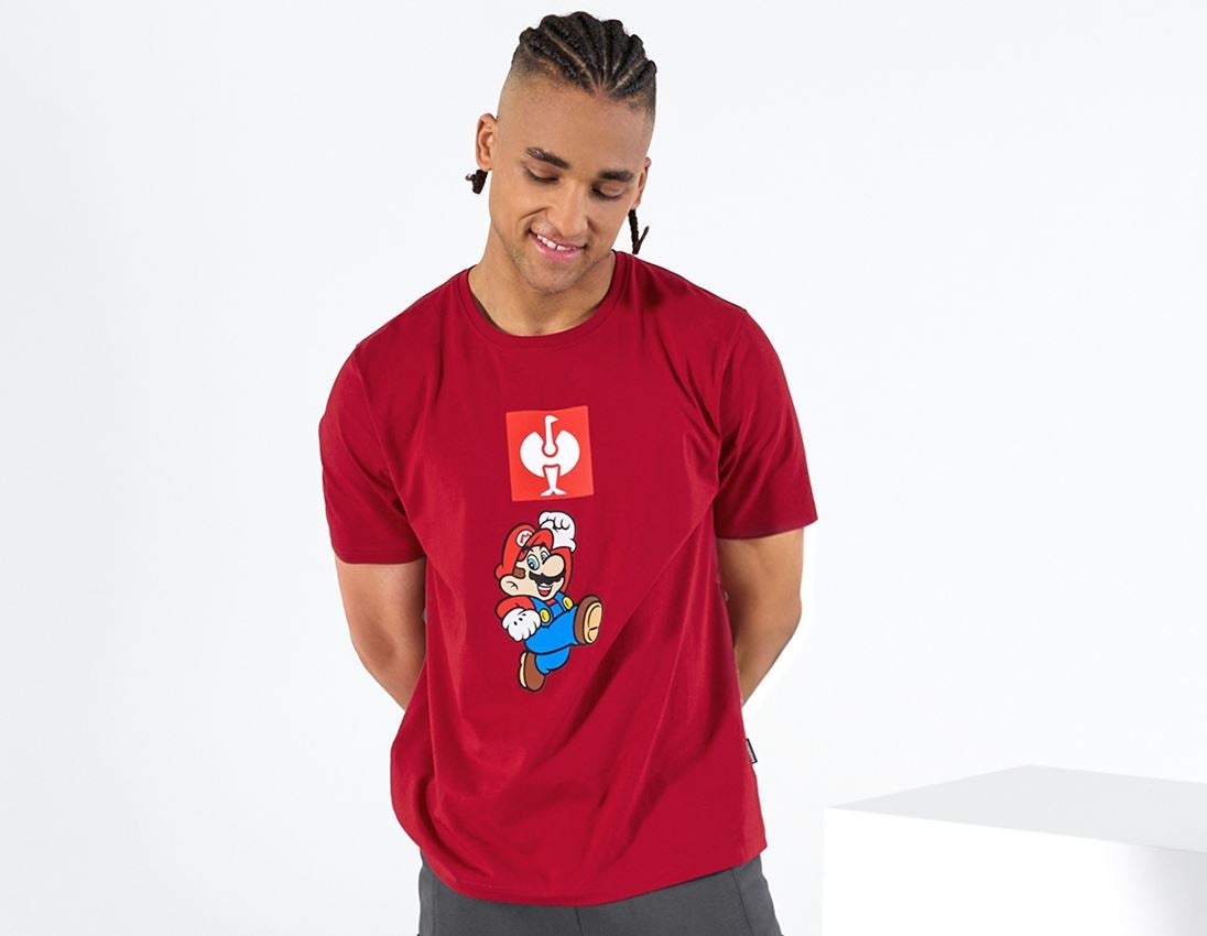 Samarbeten: Super Mario t-shirt, herr + eldröd