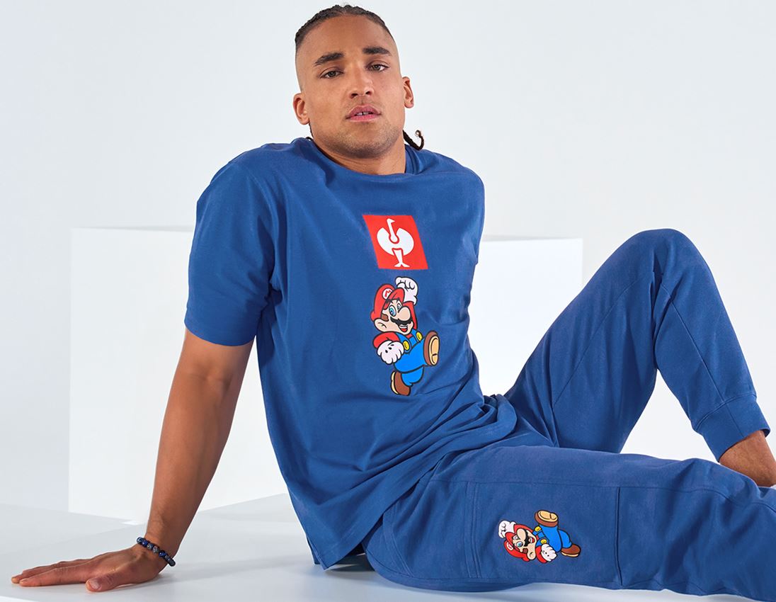 Överdelar: Super Mario t-shirt, herr + alkaliblå 3