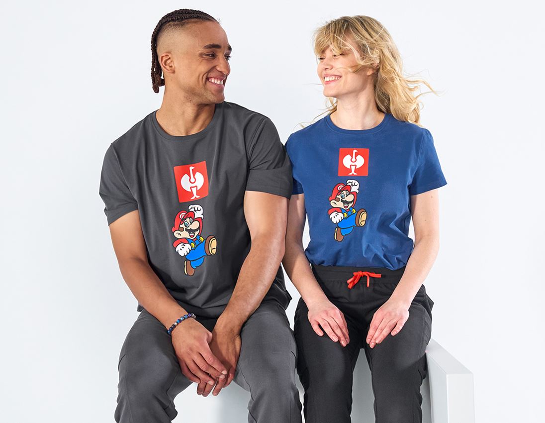 Överdelar: Super Mario t-shirt, herr + antracit 1