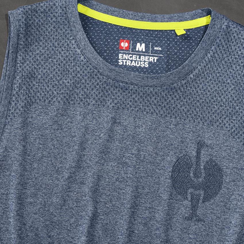 Överdelar: Athletic-shirt seamless e.s.trail + djupblå melange 2