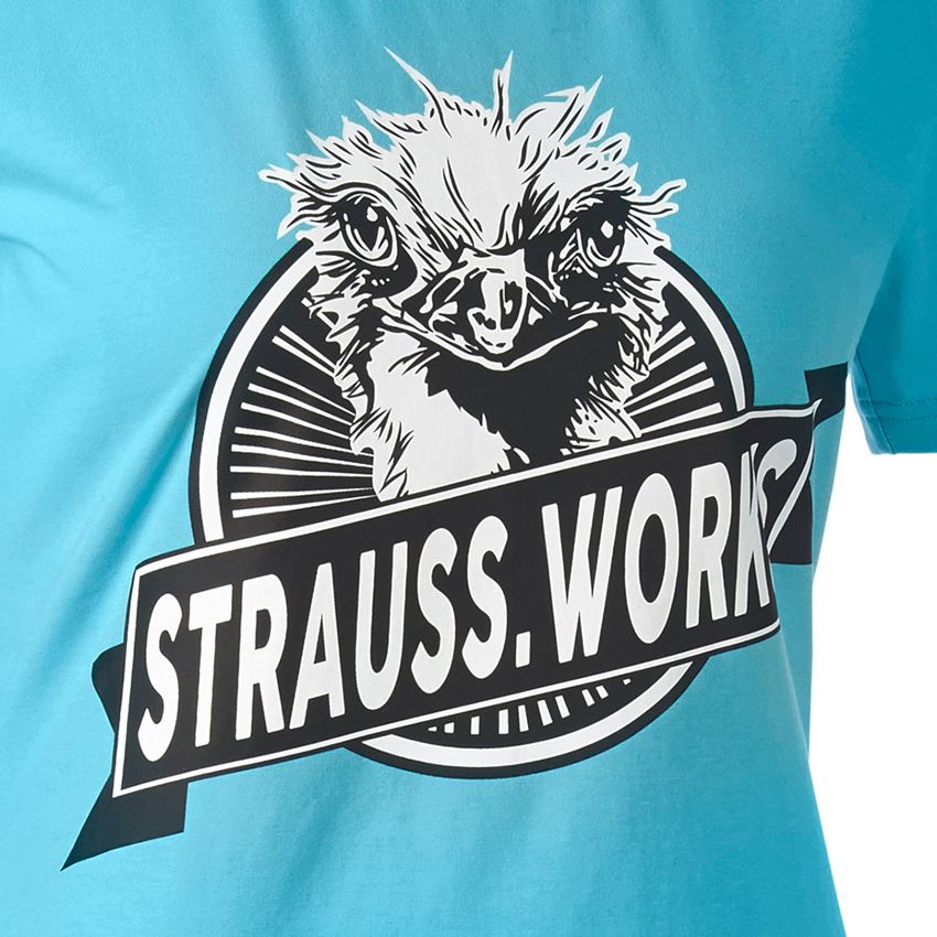 Kläder: e.s. t-shirt strauss works, dam + lapisturkos 2