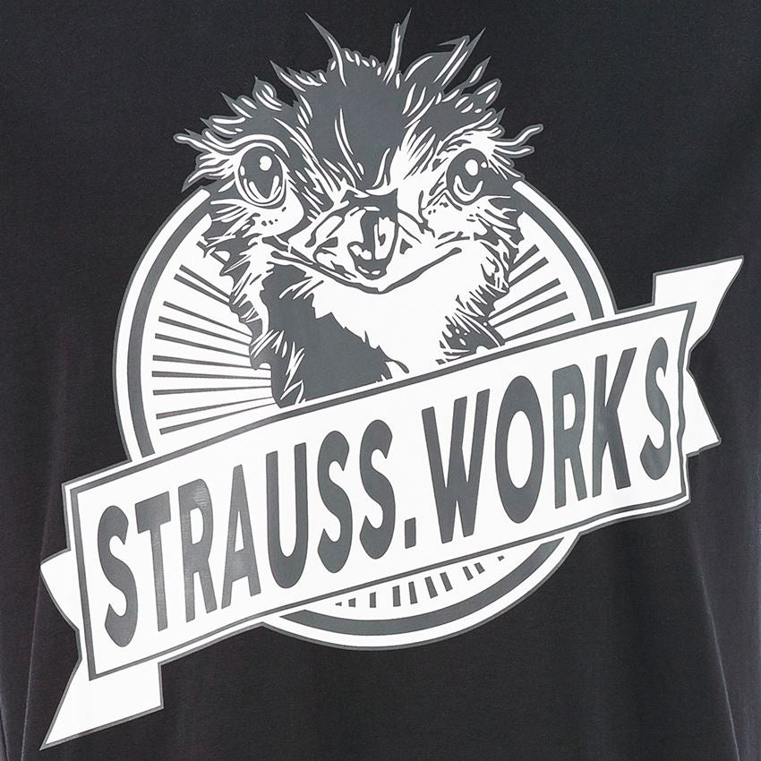 Kläder: e.s. T-shirt strauss works + svart/vit 2