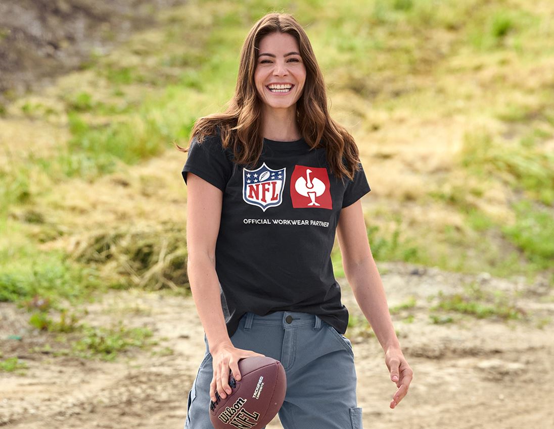 Samarbeten: NFL T-Shirt cotton, ladies + svart 1