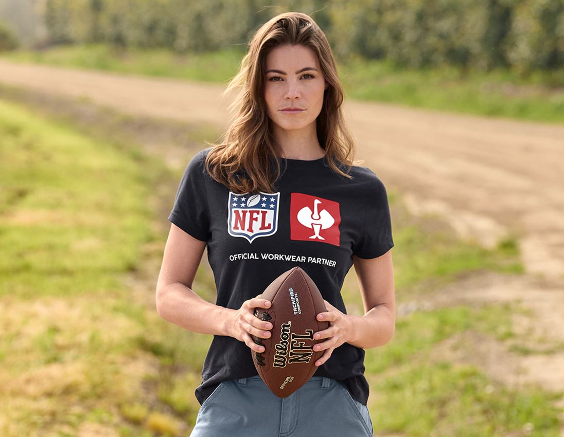 Samarbeten: NFL T-Shirt cotton, ladies + svart 2