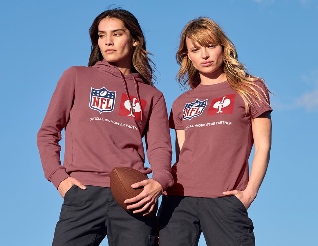 Samarbeten: NFL T-Shirt cotton, ladies + oxidröd 2