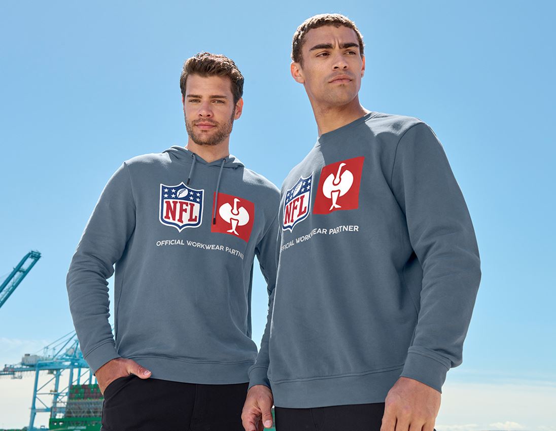 Samarbeten: NFL Sweatshirt cotton + oxidblå 1