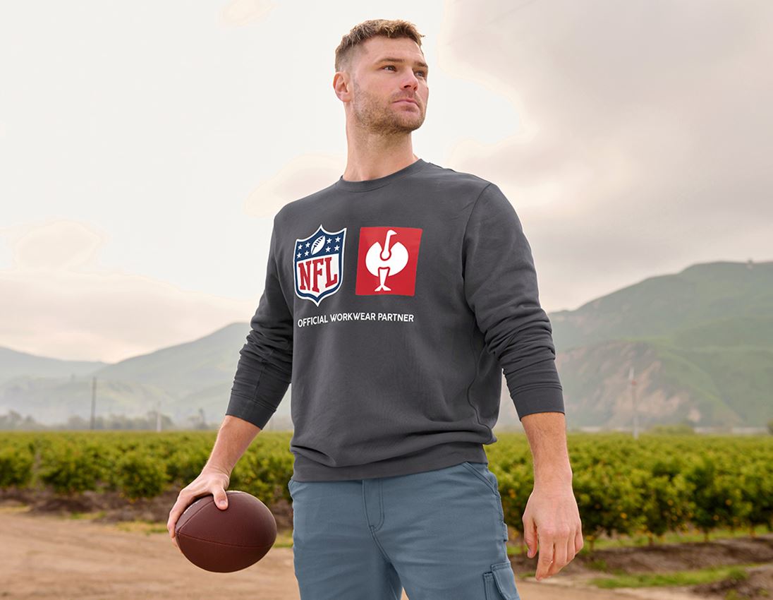 Samarbeten: NFL Sweatshirt cotton + karbongrå