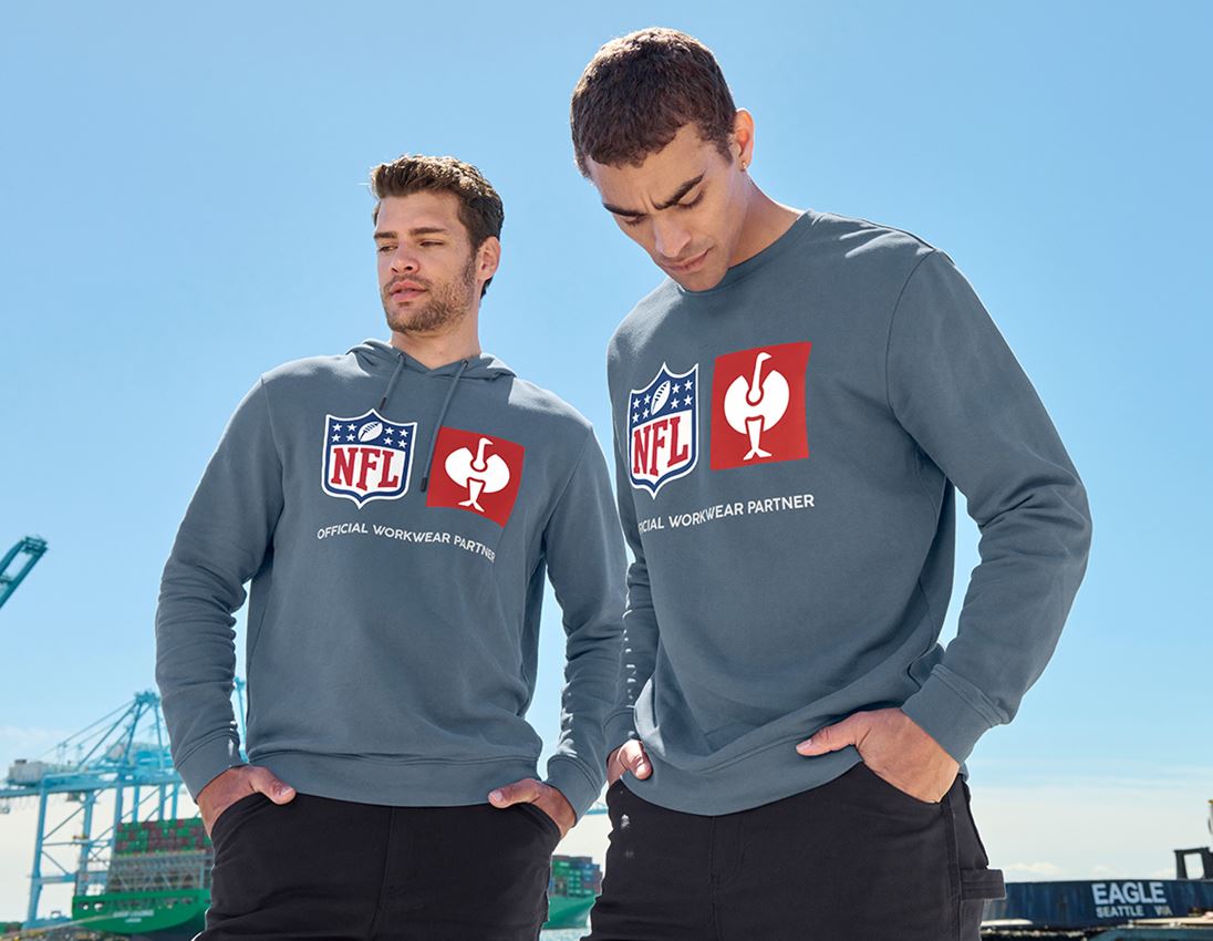 Samarbeten: NFL Sweatshirt cotton + oxidblå