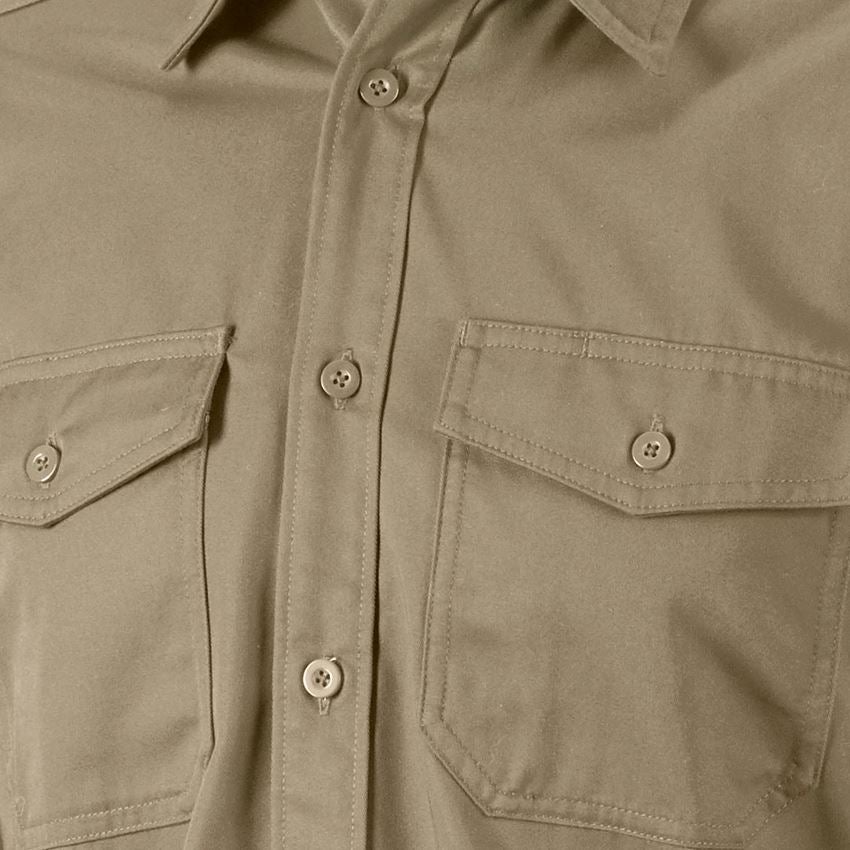 Snickare: Arbetsskjorta e.s.classic, långärmad + khaki 2