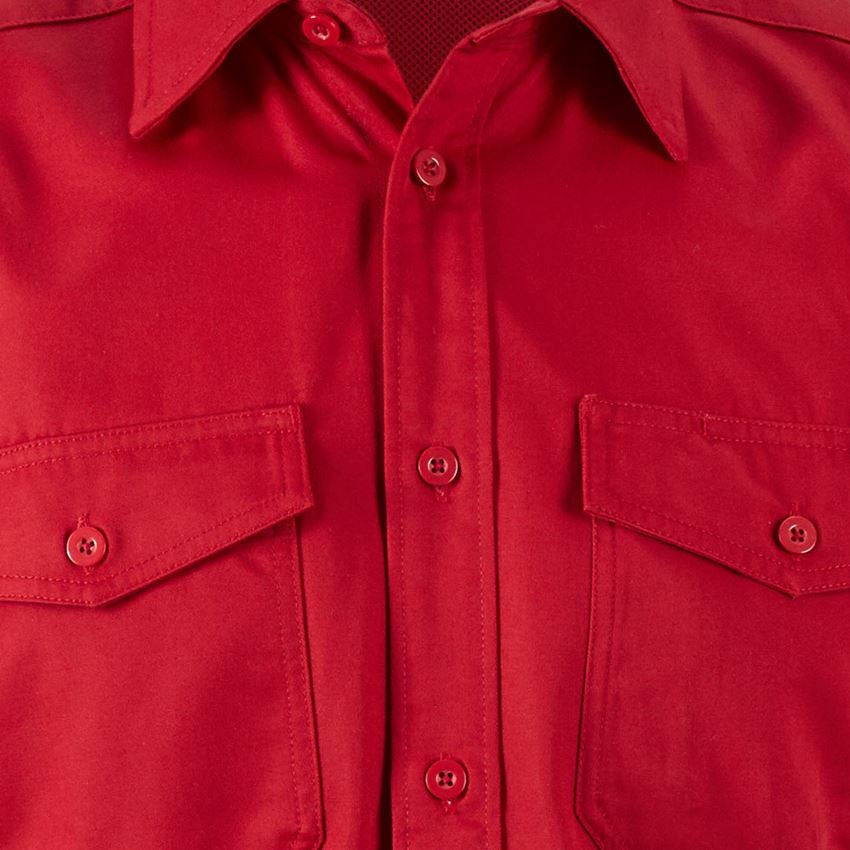 Teman: Arbetsskjorta e.s.classic, kortärmad + röd 2