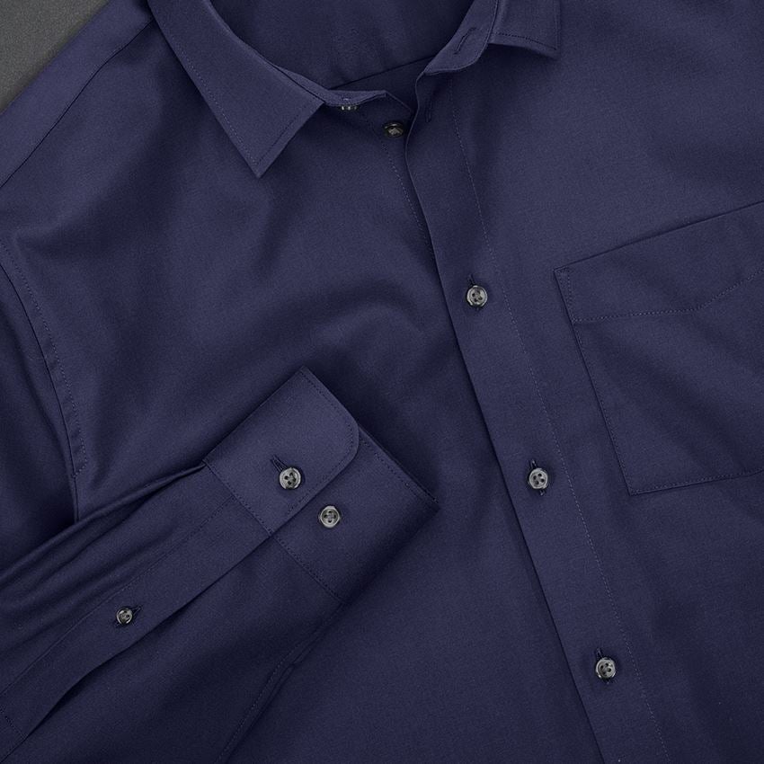 Teman: e.s. Kontorsskjorta cotton stretch, comfort fit + mörkblå 3