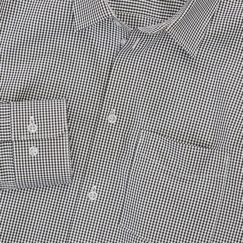 Överdelar: e.s. Kontorsskjorta cotton stretch, comfort fit + svart rutig 3