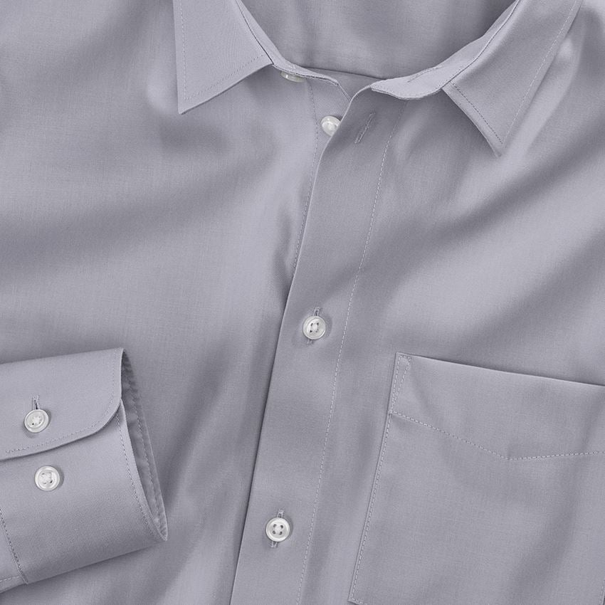 Teman: e.s. Kontorsskjorta cotton stretch, comfort fit + dimmgrå 4