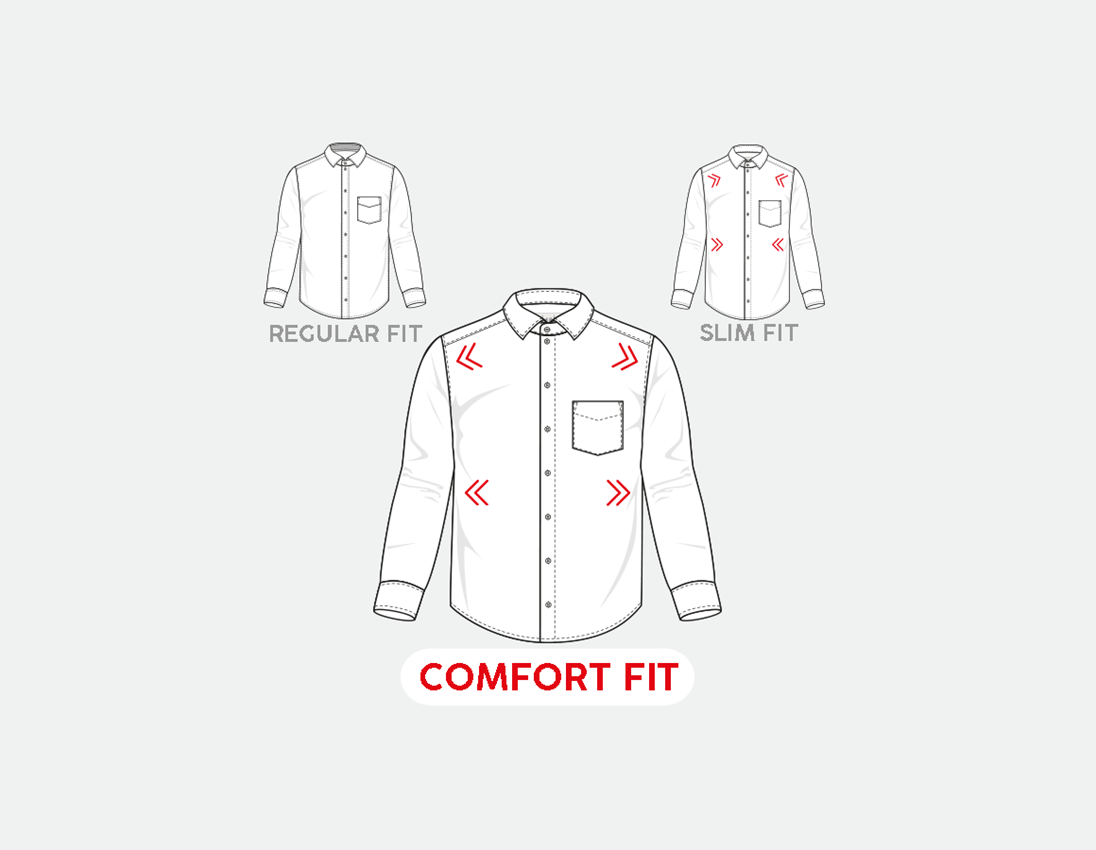 Överdelar: e.s. Kontorsskjorta cotton stretch, comfort fit + dimmgrå 3