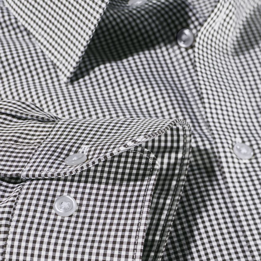 Överdelar: e.s. Kontorsskjorta cotton stretch, slim fit + svart rutig 4