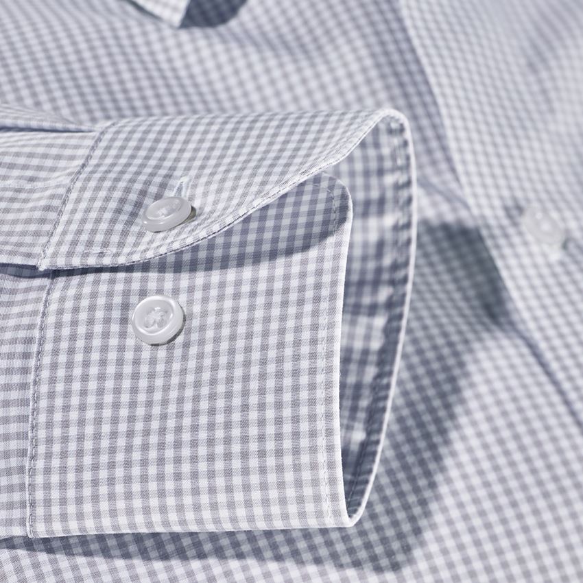 Överdelar: e.s. Kontorsskjorta cotton stretch, slim fit + dimmgrå rutig 1