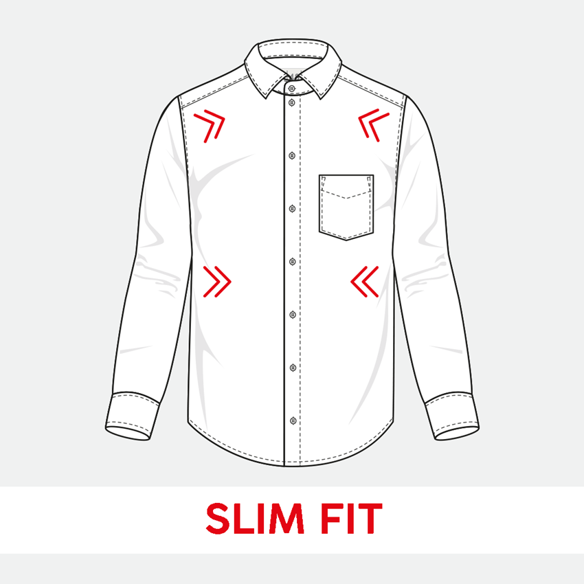 Överdelar: e.s. Kontorsskjorta cotton stretch, slim fit + dimmgrå rutig 2