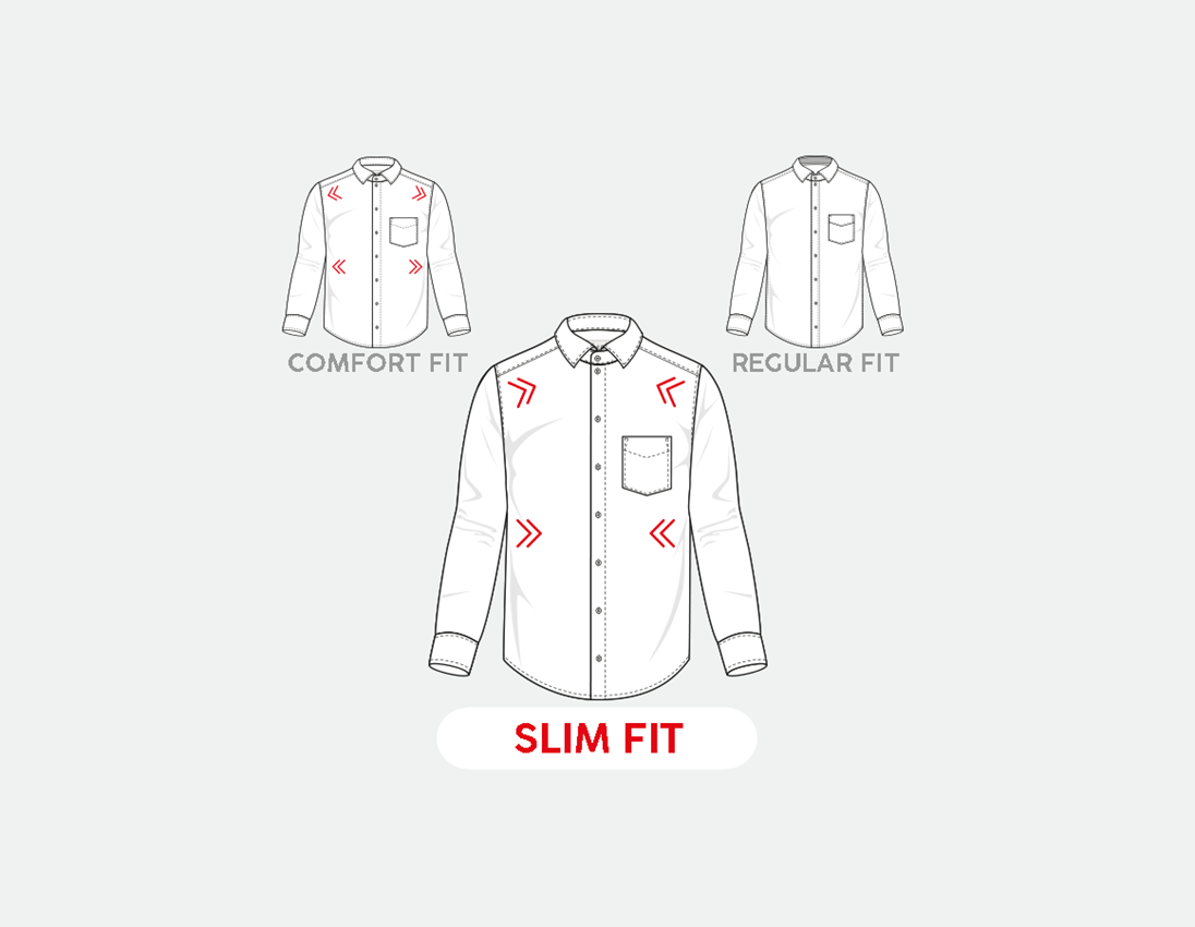 Topics: e.s. Business shirt cotton stretch, slim fit + mistygrey checked