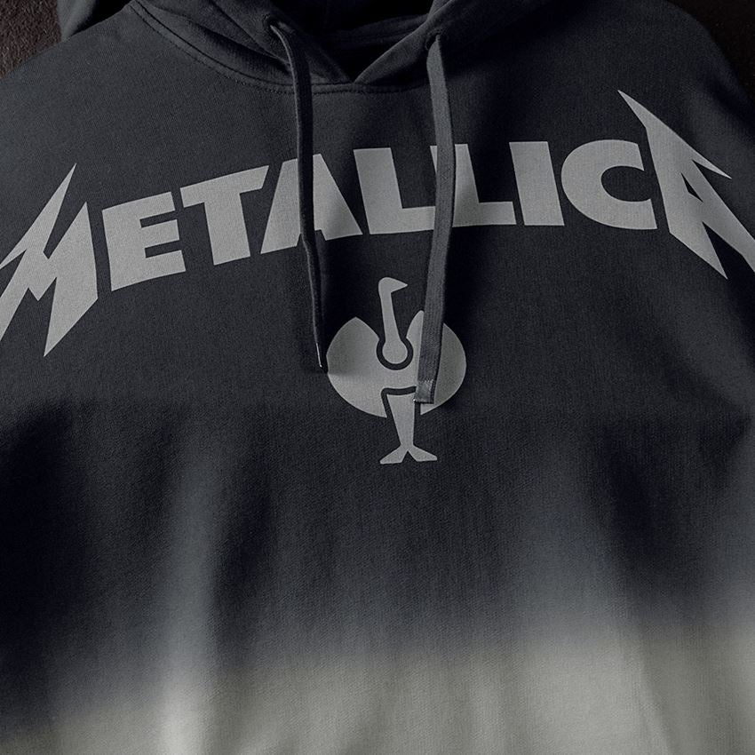 Överdelar: Metallica cotton hoodie, ladies + svart/granit 2