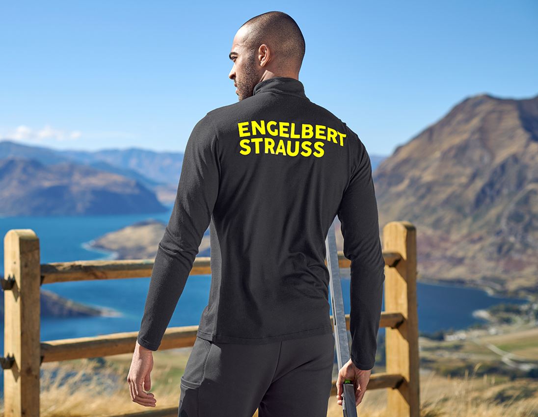 Shirts, Pullover & more: Troyer Merino e.s.trail + black/acid yellow 1