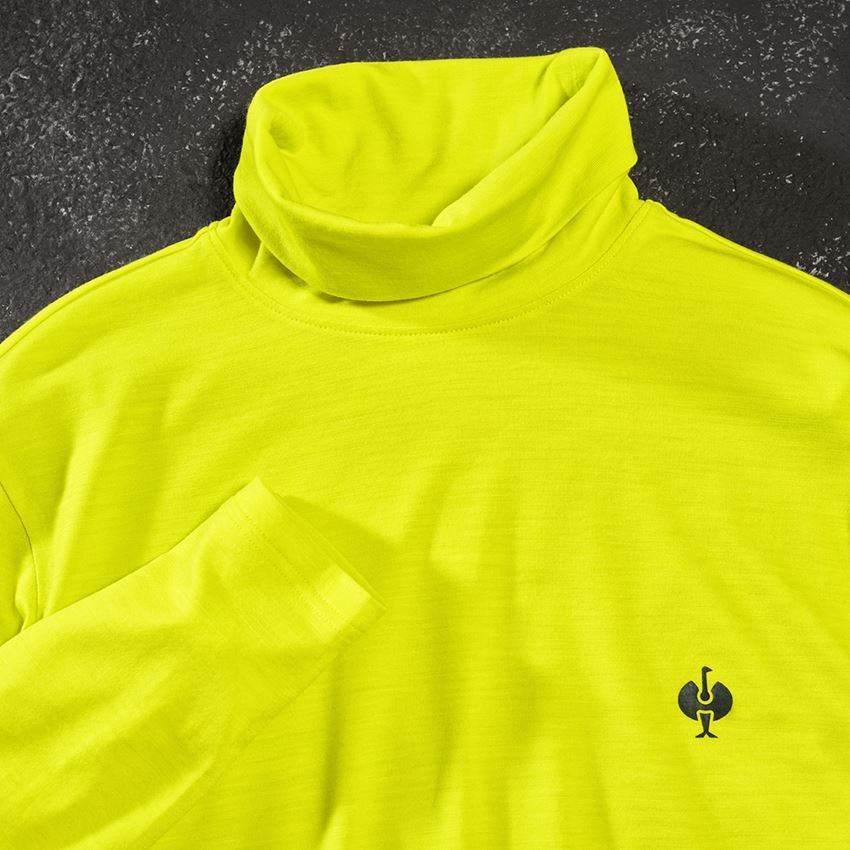 Topics: Turtle neck shirt Merino e.s.trail + acid yellow/black 2