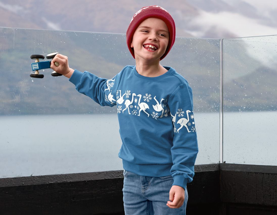 För de små: e.s. Norge-sweatshirt, barn + baltikblå