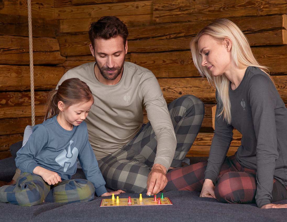 Accessoarer: e.s. Pyjamas långärmad, barn + oxidblå 4