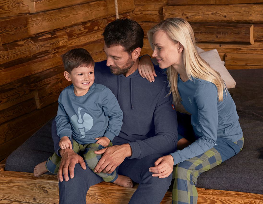 Accessoarer: e.s. Pyjamas långärmad, barn + oxidblå 2