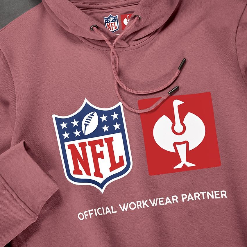 Samarbeten: NFL Hoodie cotton, ladies + oxidröd 2