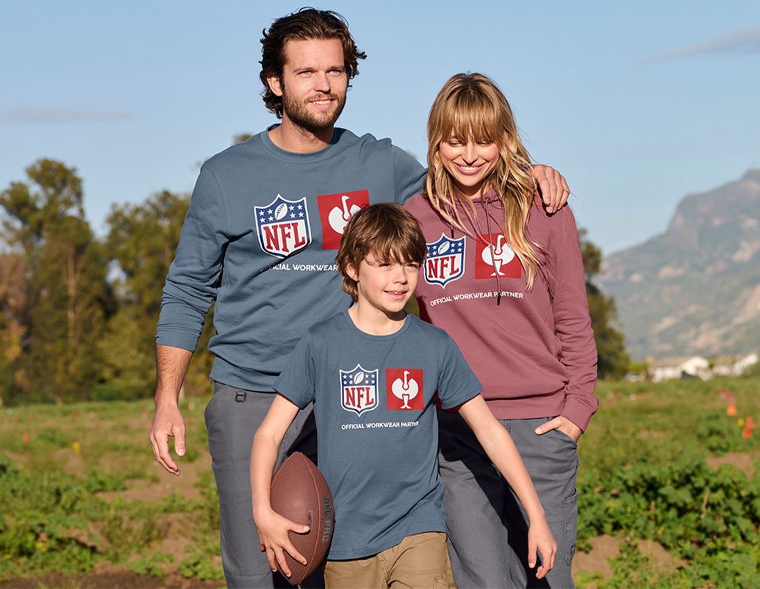 Samarbeten: NFL Hoodie cotton, ladies + oxidröd 5