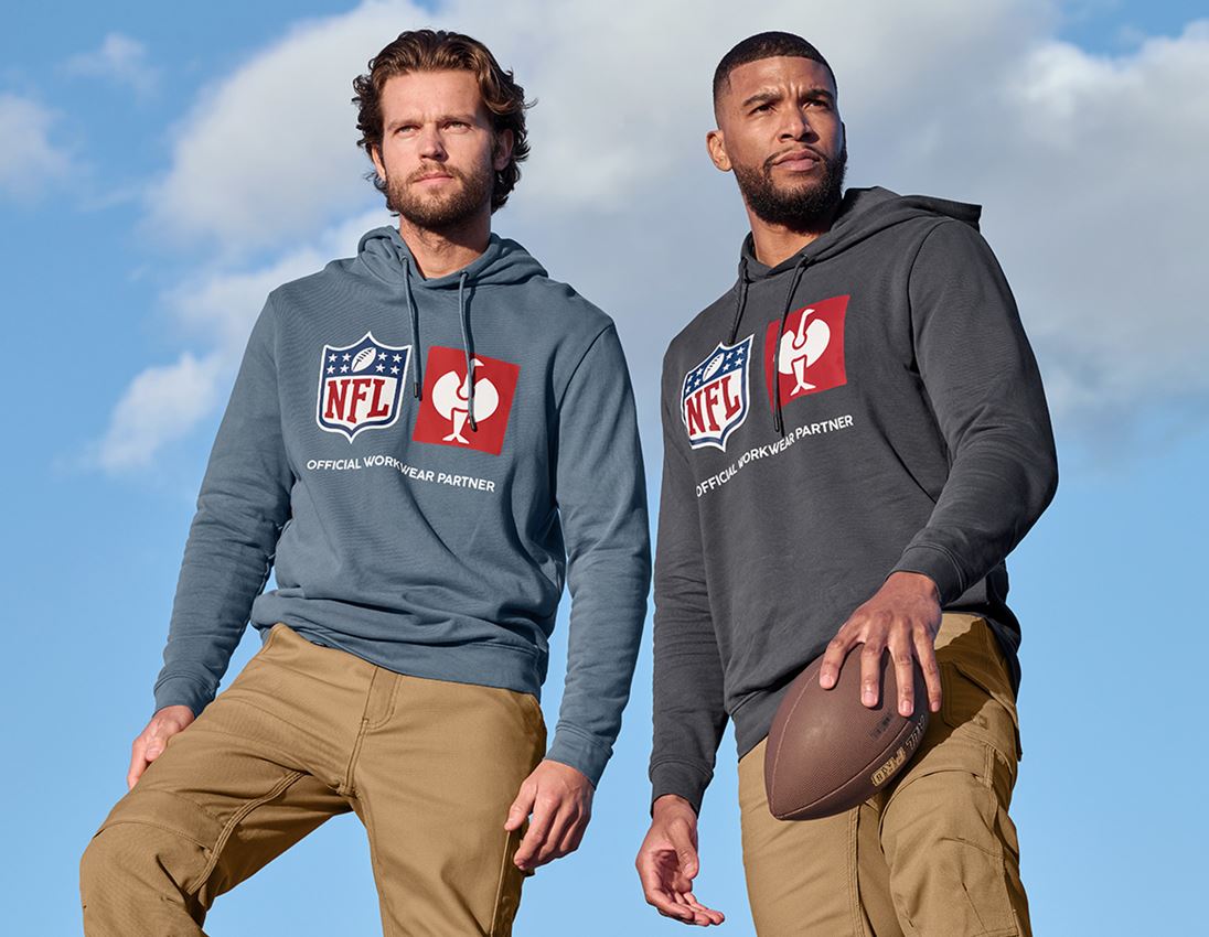 Samarbeten: NFL Hoodie cotton + oxidblå 1