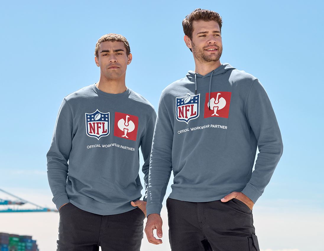 Samarbeten: NFL Hoodie cotton + oxidblå 3