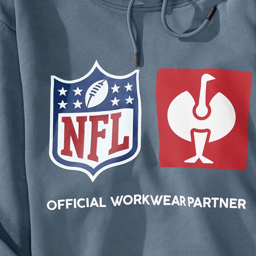 Samarbeten: NFL Hoodie cotton + oxidblå 2