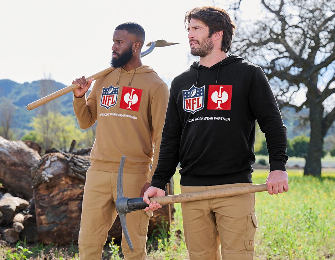 Samarbeten: NFL Hoodie cotton + mandelbrun 4