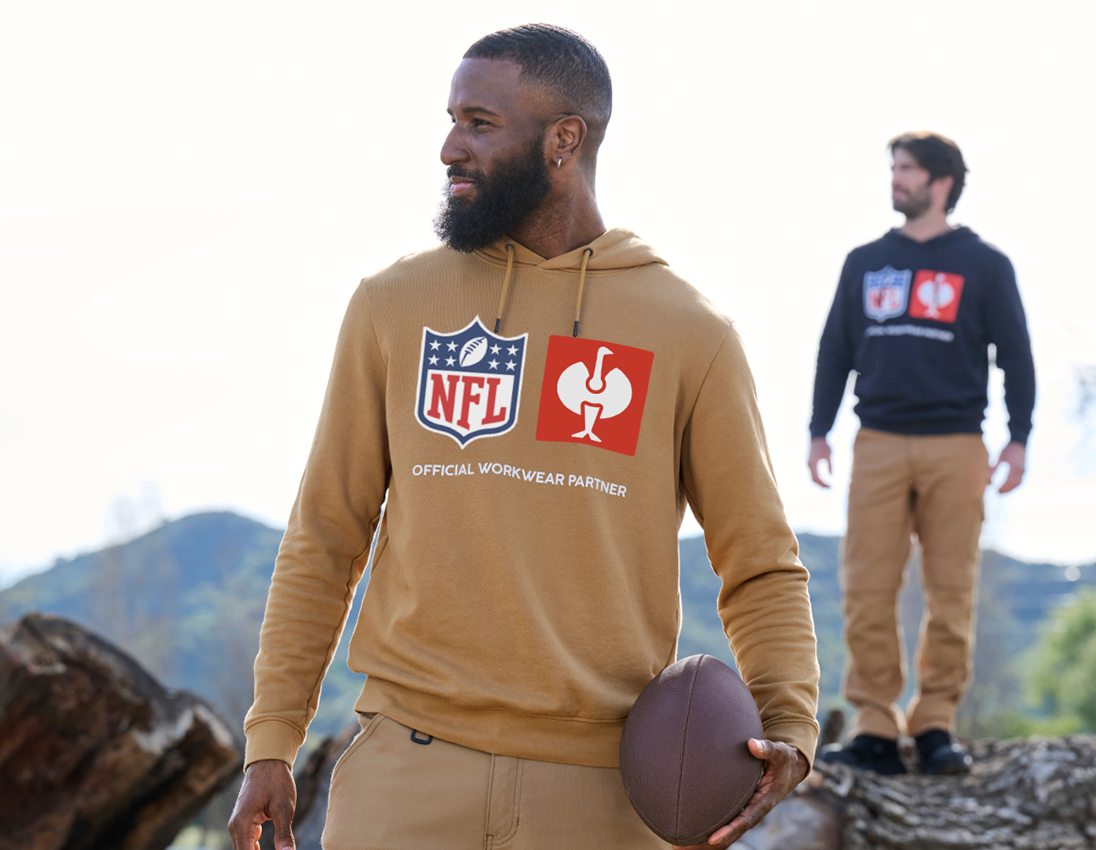 Samarbeten: NFL Hoodie cotton + mandelbrun 3