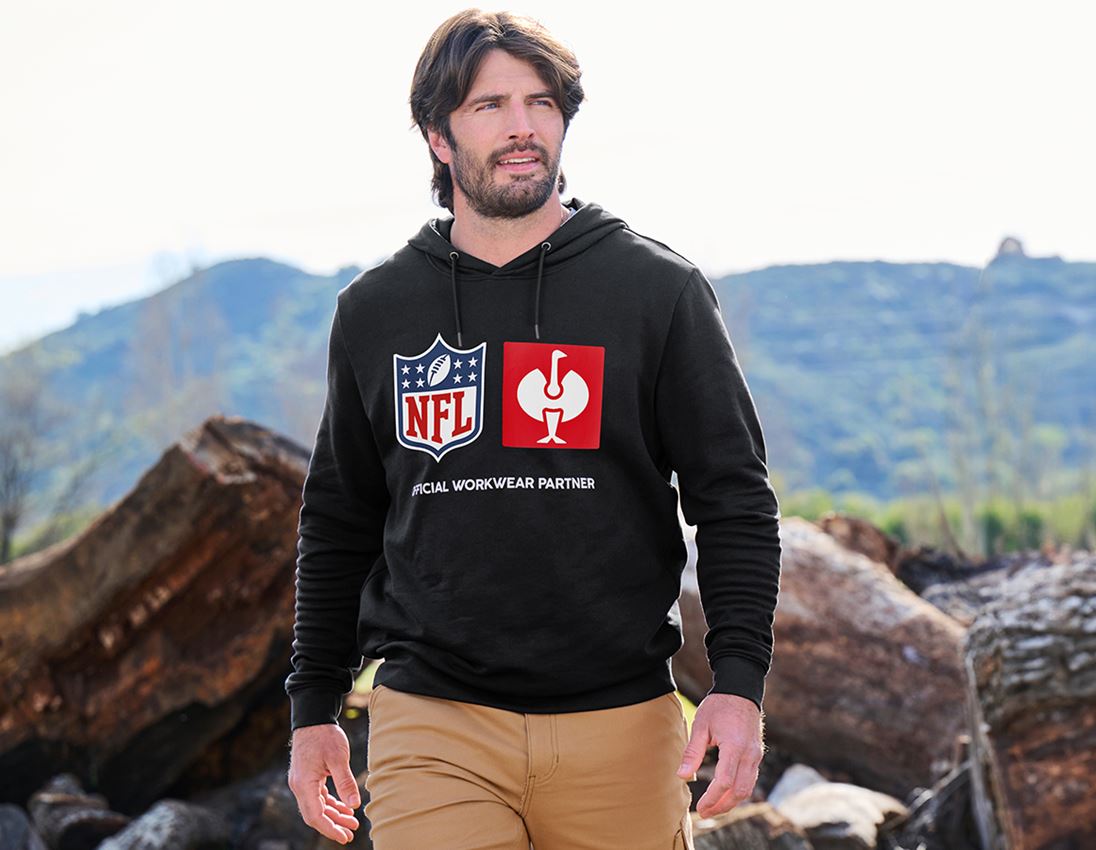 Samarbeten: NFL Hoodie cotton + svart