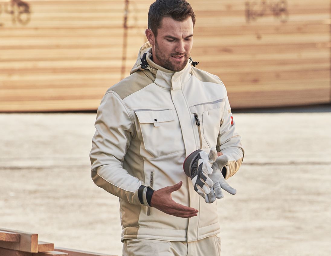 Joiners / Carpenters: Softshell jacket e.s.motion + plaster/clay 1